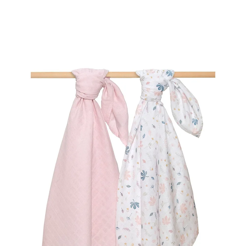 Botanical Baby's 2-Piece Cotton Swaddle Blanket Set