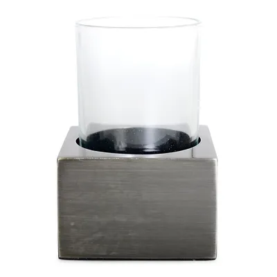 Steely 2-Piece Brushed Metallic Tumbler and Glass Set