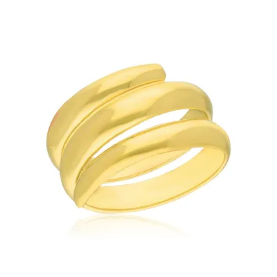 18kt Gold Plated Wrap Around Plain Polished Band Ring