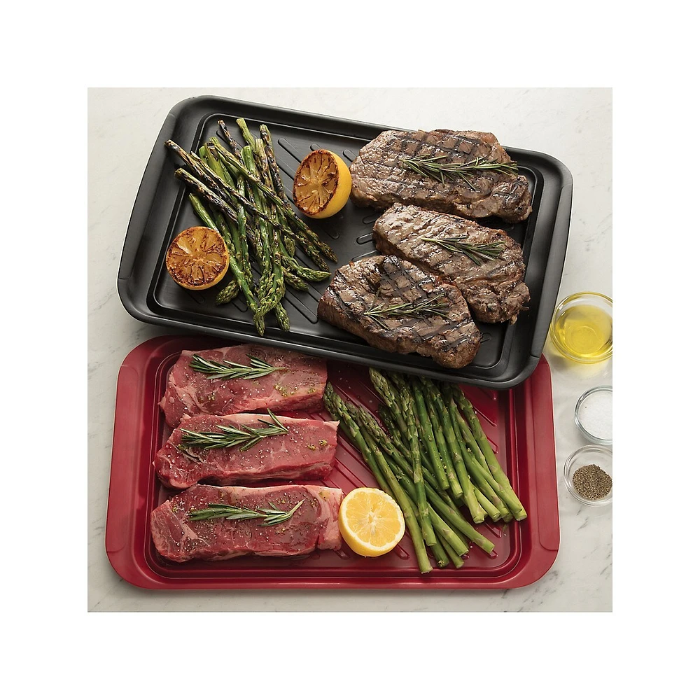 2-Pack Grilling Prep & Serve Trays