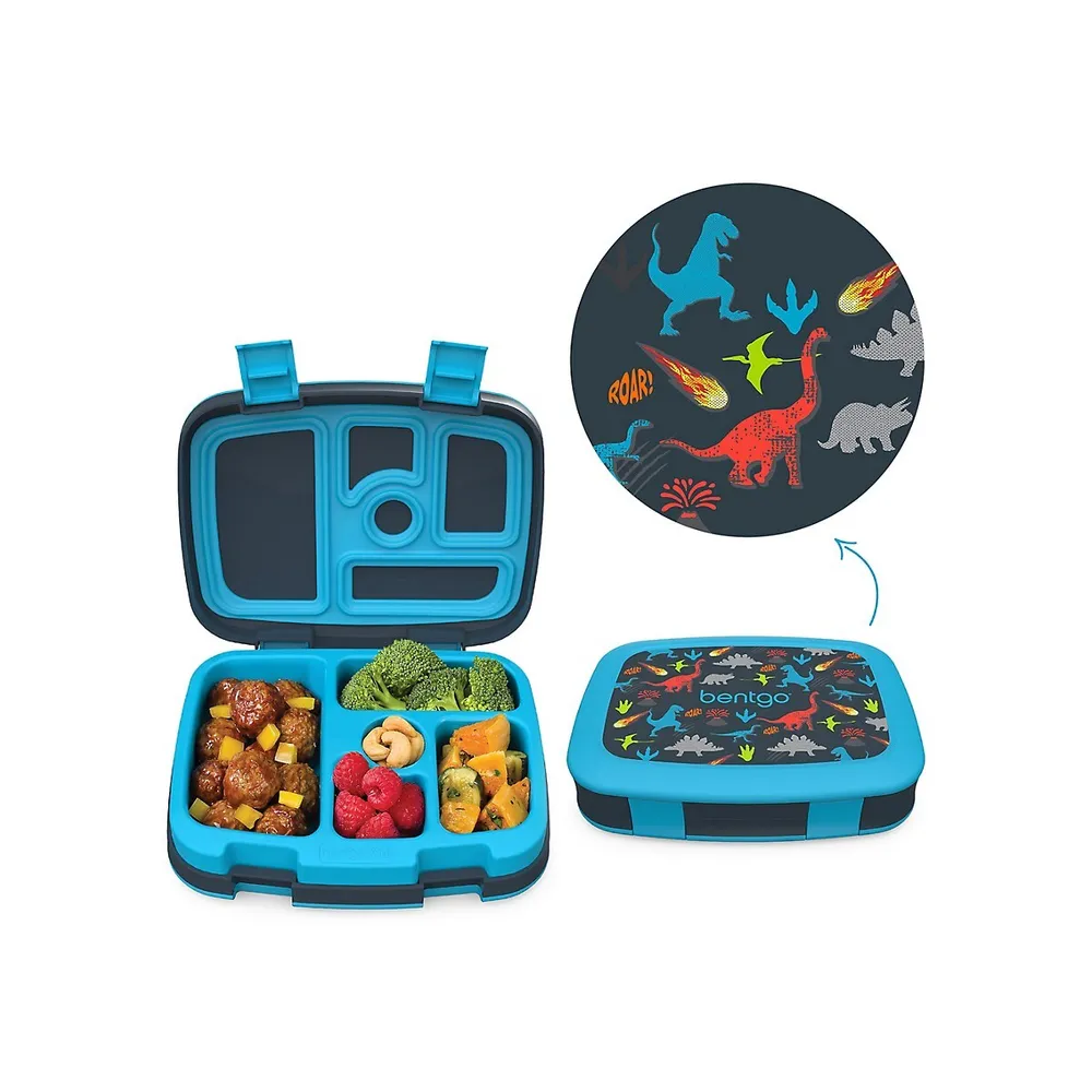 Kid's Dinosaur-Print BPA-Free Leak-Free Lunchbox