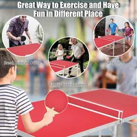 60" Portable Table Tennis Ping Pong Folding Table W/accessories Indoor Game