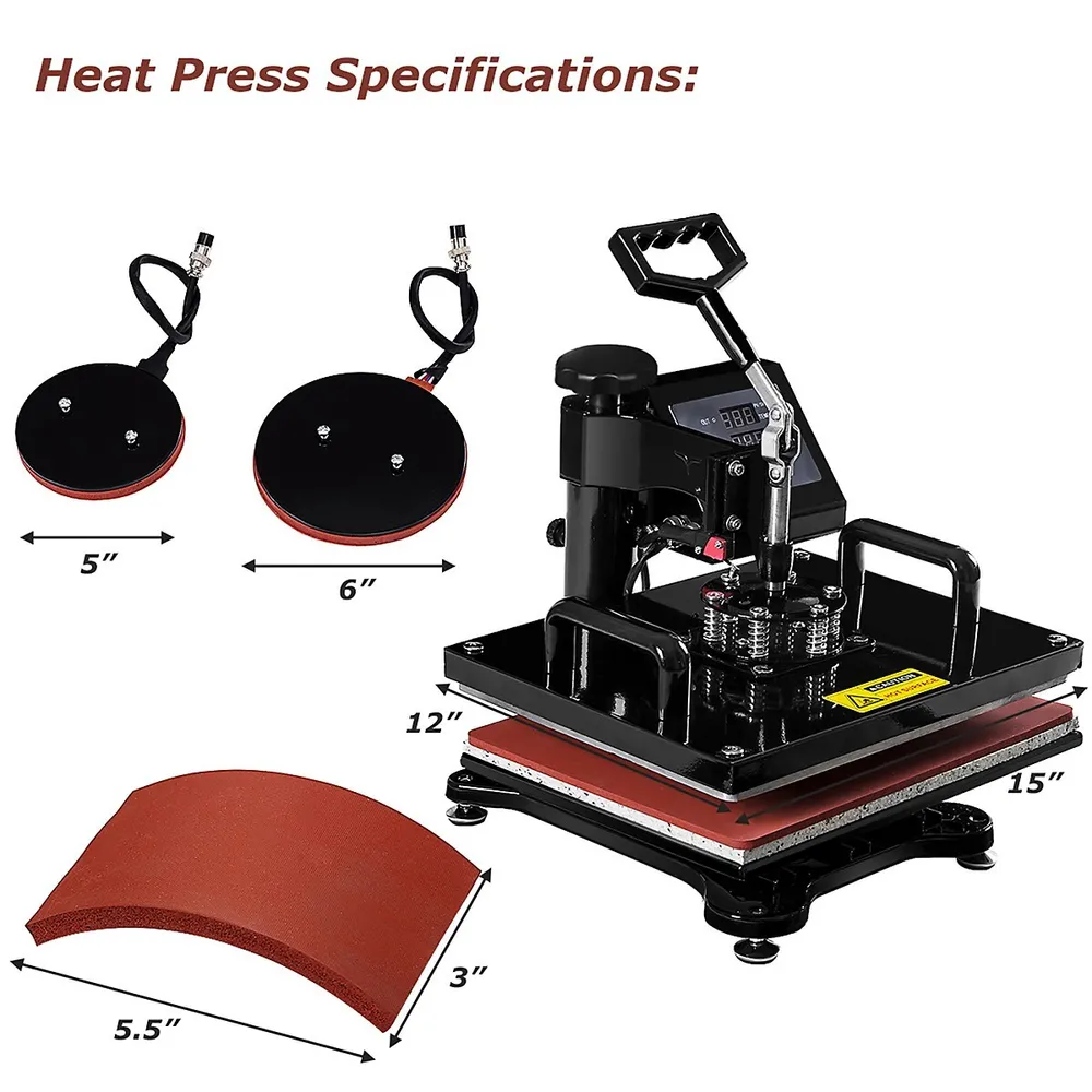 9 x 9 Portable Heat Press Laundry Machine Quick-Heating Iron-on