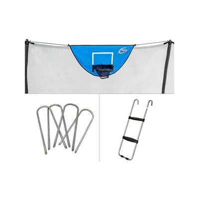 Steel Accessory Kit with Basketball Game, Windstakes & Wide Step Ladder