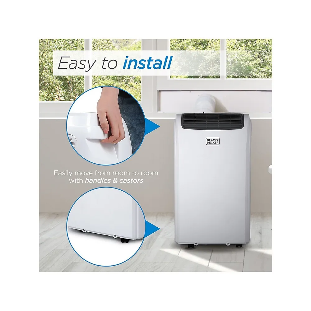Black And Decker 14,000 BTU Portable Air Conditioner u0026 Heateru200b BPACT14HWT |  Southcentre Mall