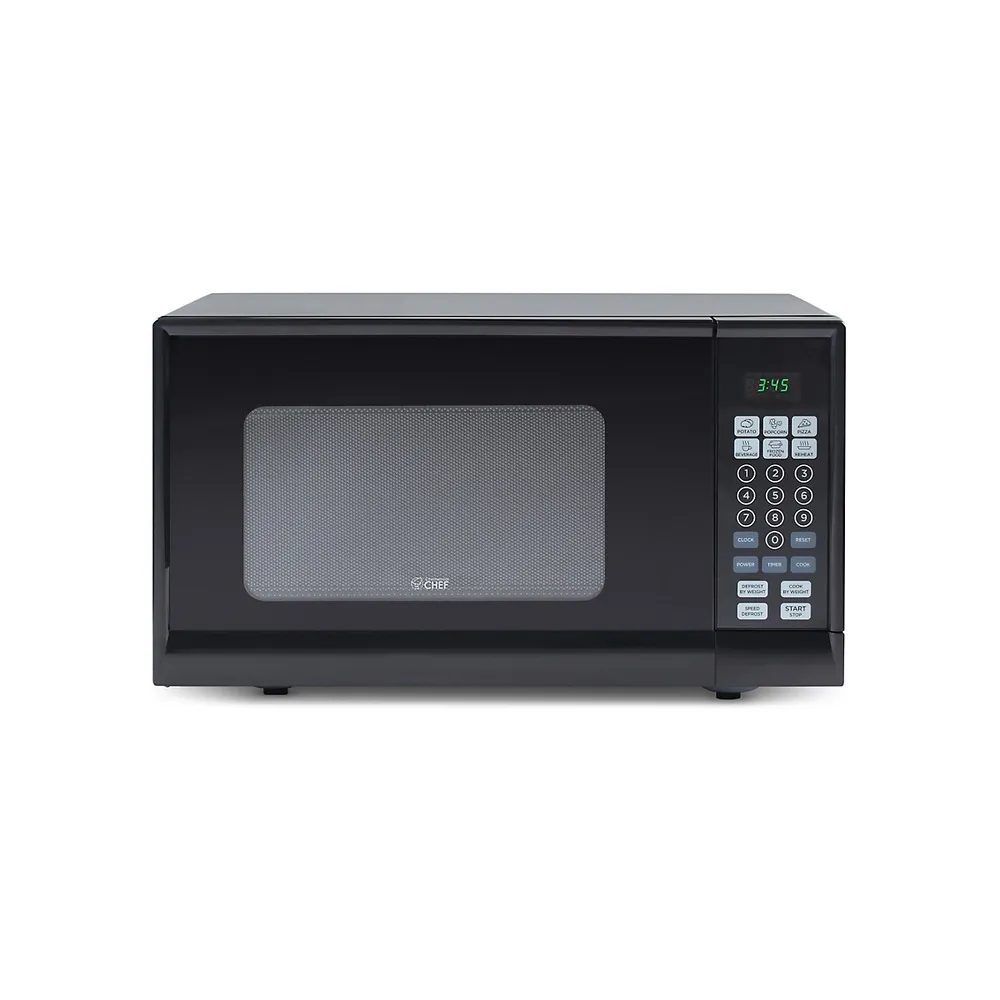 Commercial Chef CHM660B Countertop Microwave Oven, 0.6 Cu. ft, Black