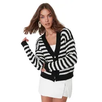 Women Regular Fit Basic Crew Neck Knitwear Cardigan