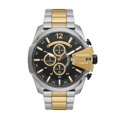 Men's Mega Chief Chronograph, Tri-tone Stainless Steel Watch