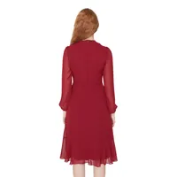 Woman Midi A-line Regular Fit Woven Dresses