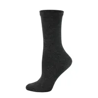 Women's Heathered Non-Elastic Rayon From Bamboo-Blend Crew Socks