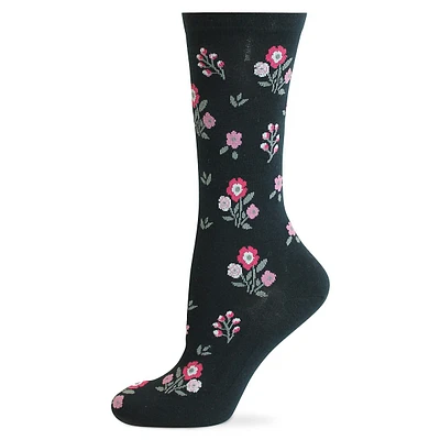 Women's Floral Crew Socks