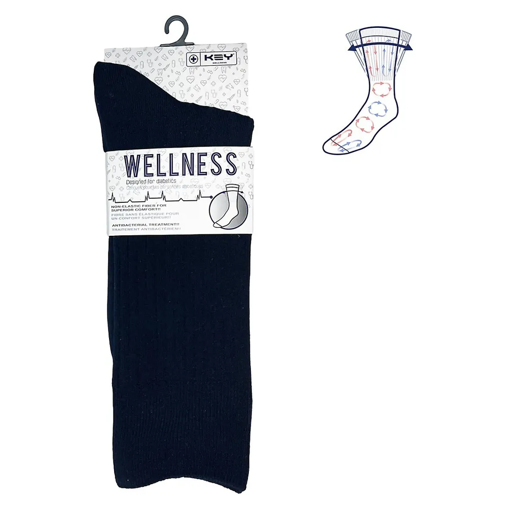 Men's Non-Elastic Crew Socks