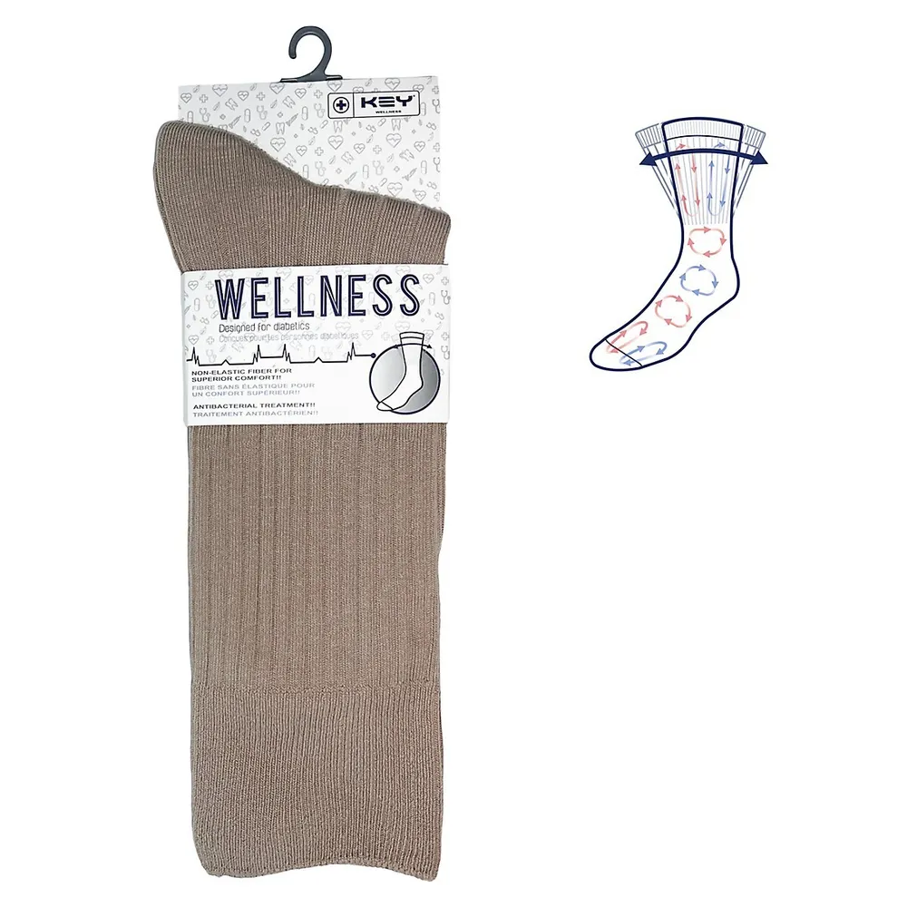 Men's Non-Elastic Crew Socks