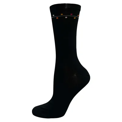 Women's Graphic Rayon From Bamboo-Blend Crew Socks
