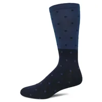 Men's Contrast-Dot Crew Socks