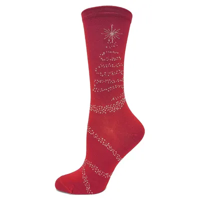 Women's Christmas Tree Crew Socks