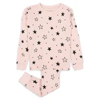 Little Girl's Sleep 2-Piece Stars Cotton Pyjama Set