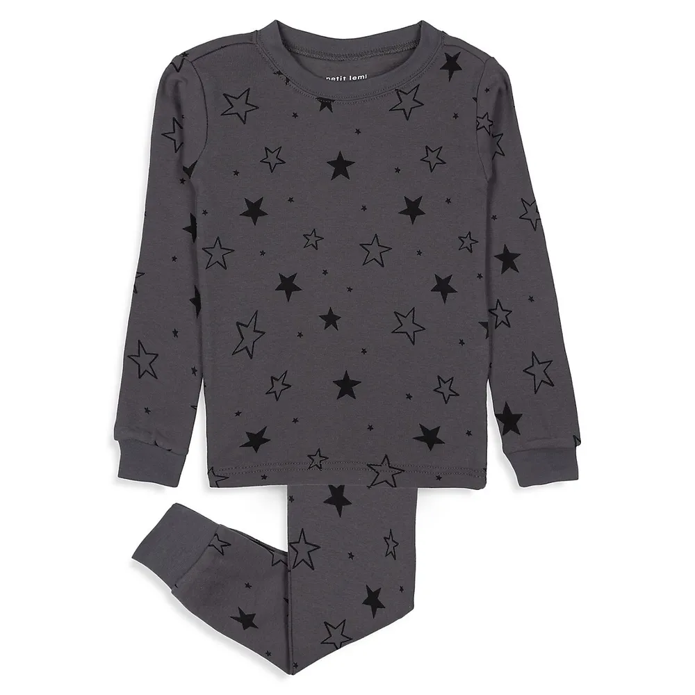 Little Boy's Sleep 2-Piece Stars Cotton Pyjama Set