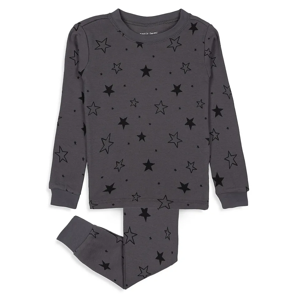 Boy's Sleep 2-Piece Stars Cotton Pyjama Set