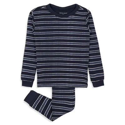 Little Boy's Sleep 2-Piece Striped Cotton Pyjama Set
