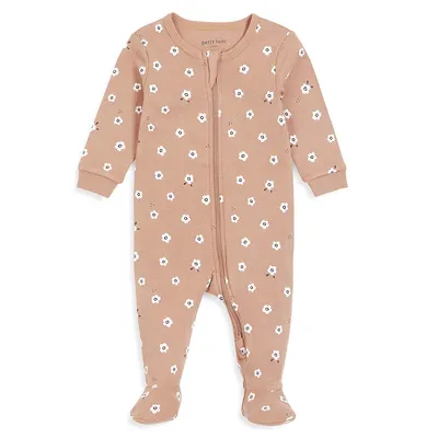 Baby Girl's Floral Footie
