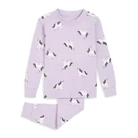 Baby Girl's 2-Piece Unicorn Print Top & Pants Pyjama Set