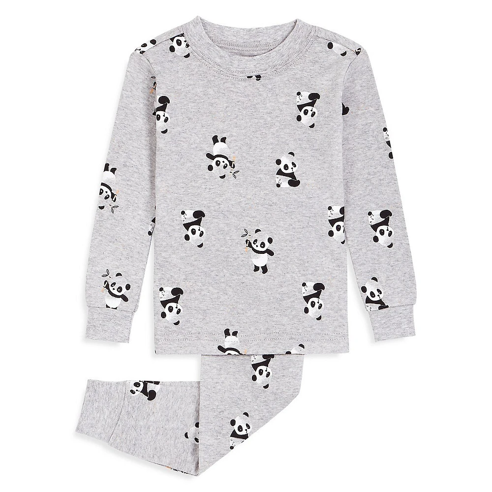 Ensemble haut et pantalon de pyjama à motif pandas pour bébé, deux pièces