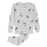 Baby's Two-Piece Panda Print Top & Pants Pyjama Set
