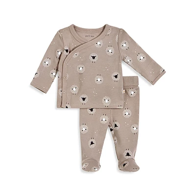 Baby's 2-Piece Sheep Top & Footed Pants Set