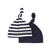 Ensemble de deux bonnets en coton pour béb