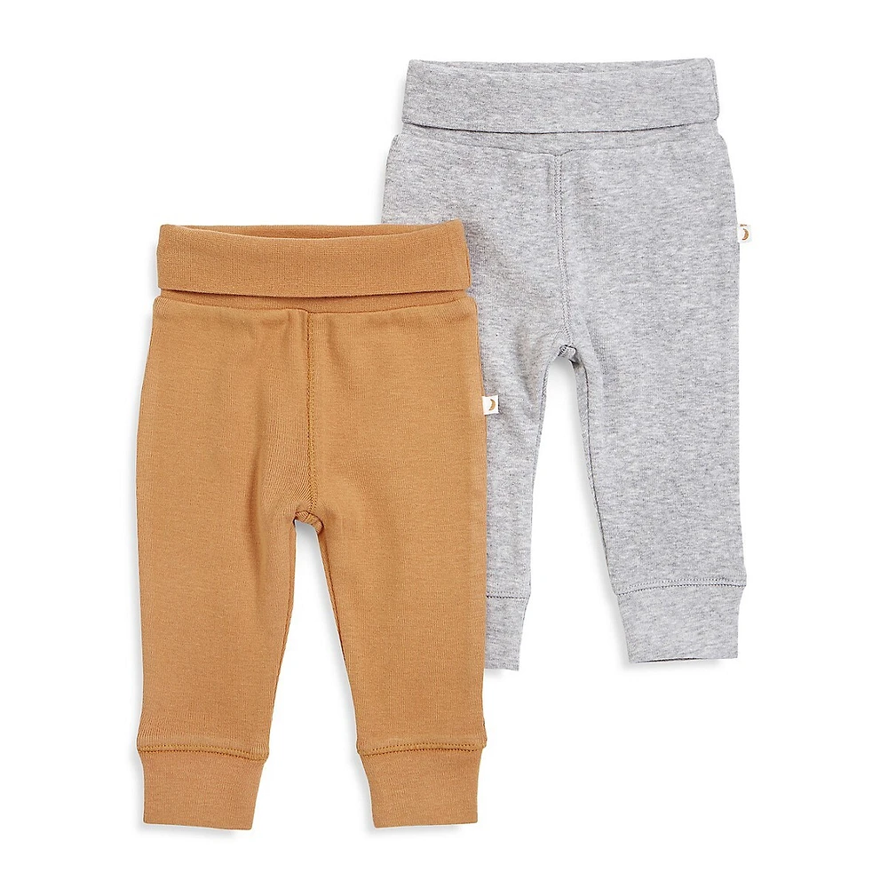 Petit Lem Baby's 2-Pack Cotton Jogger Pants