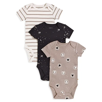 Baby's 3-Pack Printed Diaper Shirts