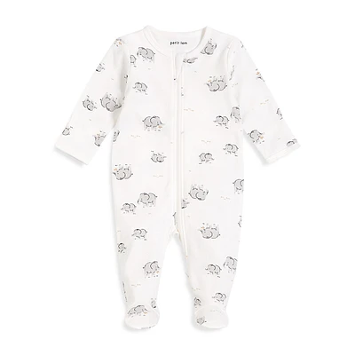 Baby's Long-Sleeve Elephants Footie