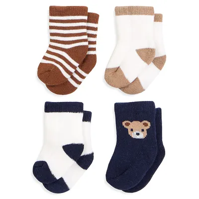 Baby's 4-Pair Cotton Socks Pack