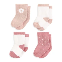 Ensemble de quatre paires chaussettes en coton pour bébé