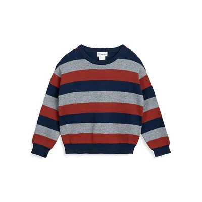 Boy's All Dressed Stripe Knit Sweater