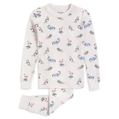 Little Boy's Valentine-Print Pyjama Set