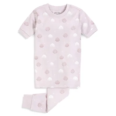 Pyjama à imprimé de coquillages pour petite fille