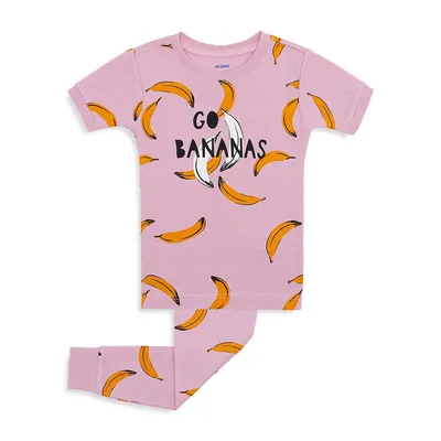 Pyjama à imprimé de bananes pour petite fille