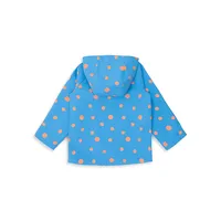 Little Girl's Polka-Dot Hooded Raincoat