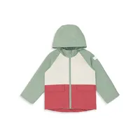 Little Boy's Colourblock Hooded Raincoat