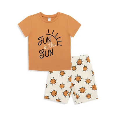 Ensemble t-shirt et short Fun The Sun pour enfant