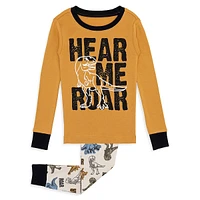 Boy's 2-Piece Dinosaur-Theme Pyjama Set