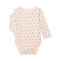 Baby Girl's 3-Piece Heart Shirt, Overalls and Headband Set