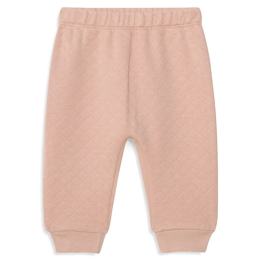 Baby Girl's 2-Piece Quilted Jogger Set