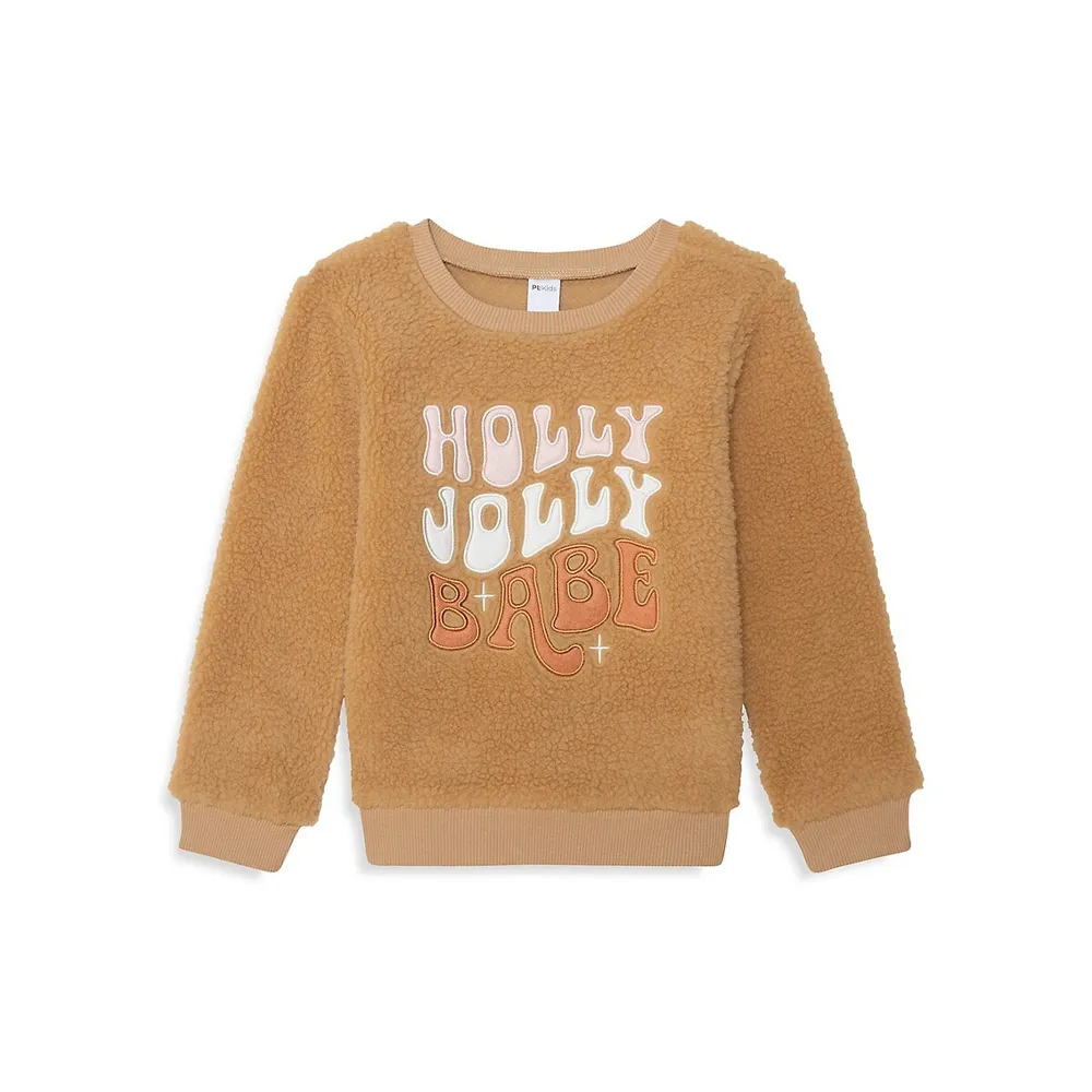 Baby Girl's 3-Piece Holly Jolly Sweatshirt Set