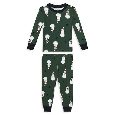 Baby Boy's Snowman 2-Piece Pyjama Set