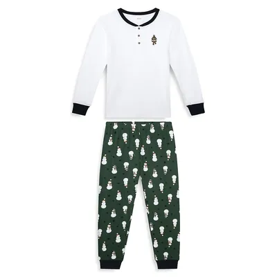 Men's Snowman 2-Piece Pyjama Set