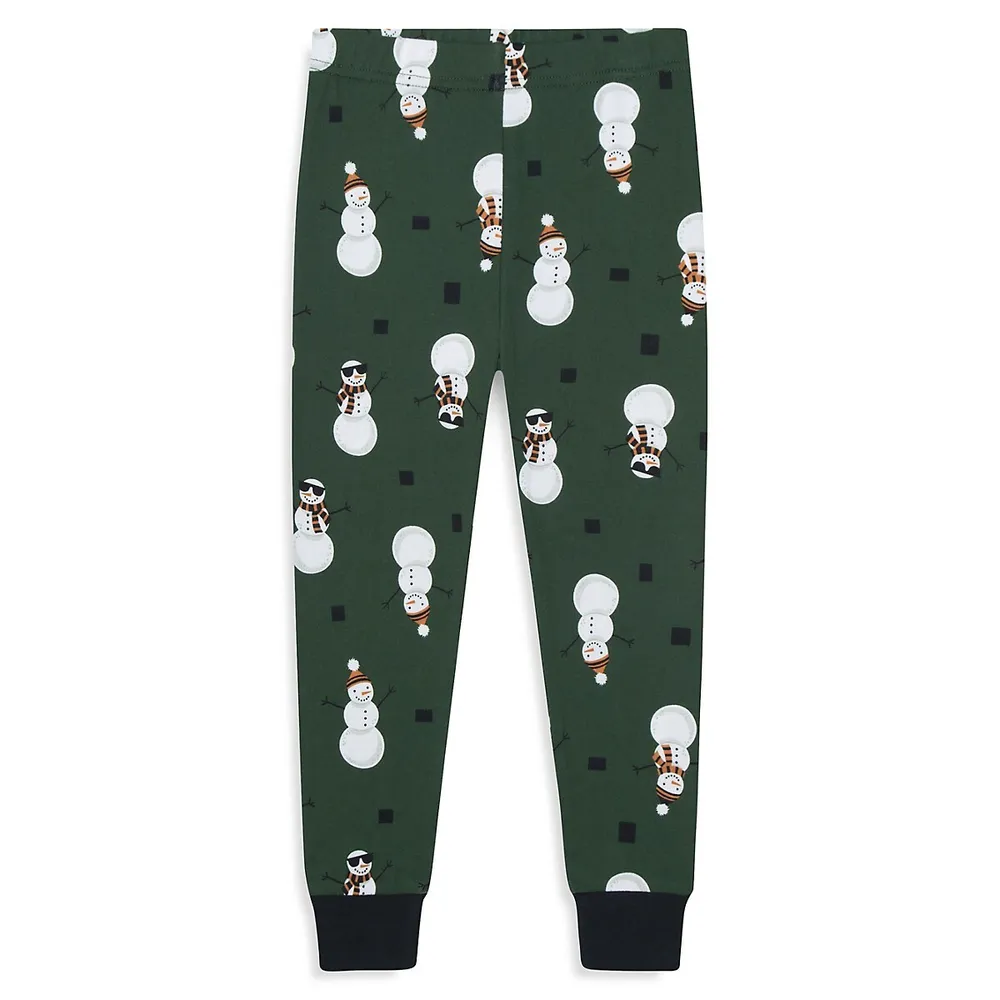 Boy's Snowman 2-Piece Pyjama Set