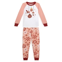 Little Girl's 2-Piece Snowflake Pyjama Set